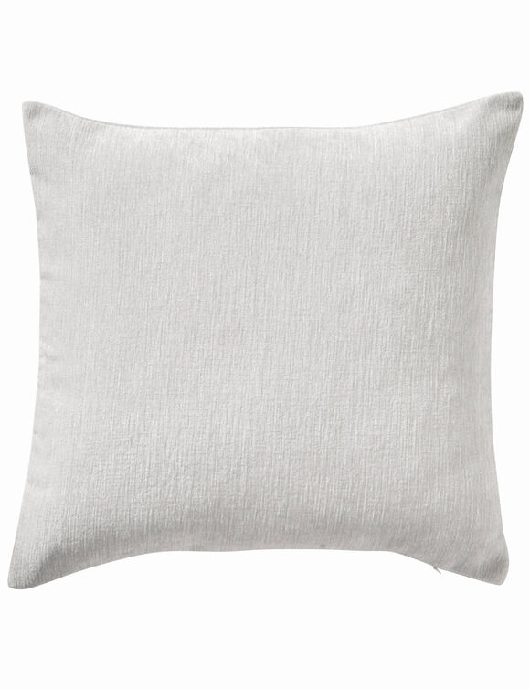 Housse de coussin chenille - lot de 2 (gris perle)