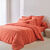 Linge de lit uni coton  (potiron)