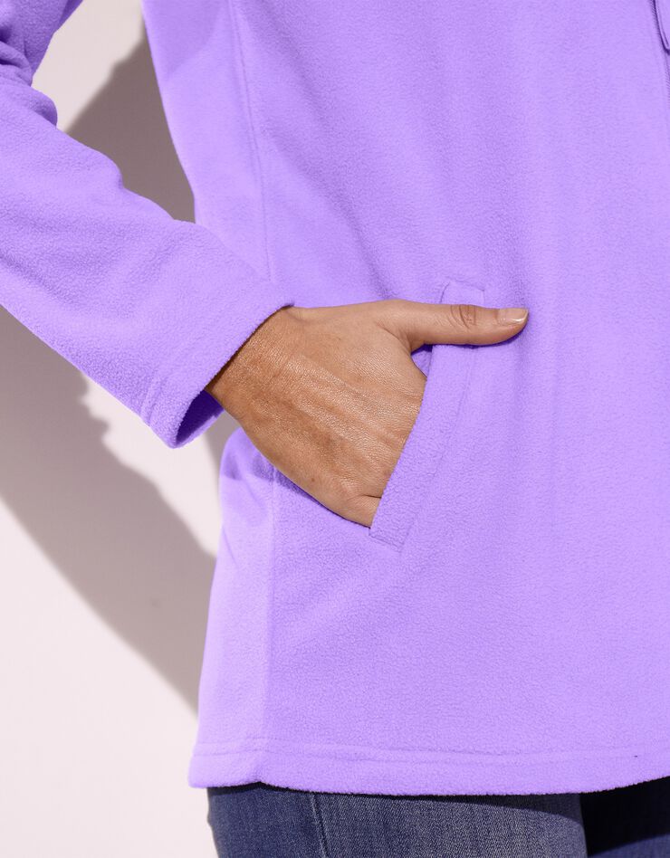 Veste polaire zippée manches longues (parme) Veste polaire zippée manches longues (parme)
