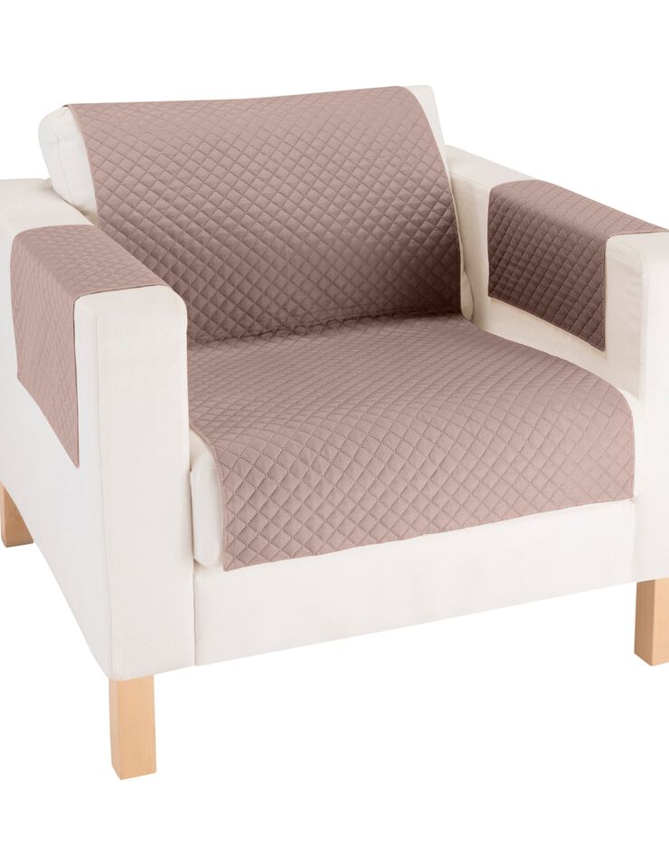 Protège-salon imperméable microfibre matelassé (taupe) Protège-salon imperméable microfibre matelassé (taupe)