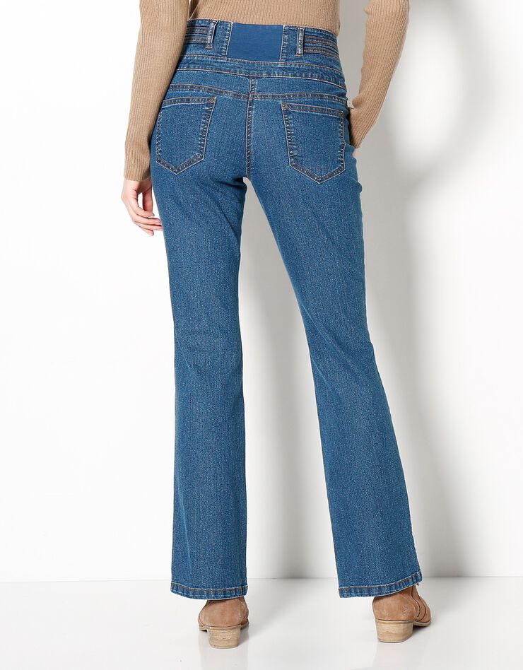 Jean taille haute coupe bootcut entrej. 78 cm (stone) Jean taille haute coupe bootcut entrej. 78 cm (stone)