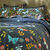 Linge de lit Envolée en coton à motifs papillons (bleu marine)