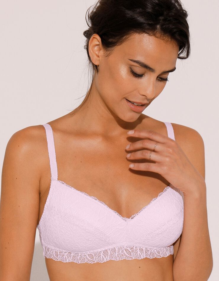 Soutien-gorge triangle dentelle extensible Mogo - sans armatures (poudre) Soutien-gorge triangle dentelle extensible Mogo - sans armatures (poudre)