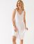 Robe imprimé fleuri et macramé (blanc)