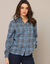 Chemisier à carreaux, flanelle (marine / bleu)