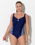Maillot de bain 1 pi&egrave;ce z&egrave;bre &ndash; sans armatures (marine)