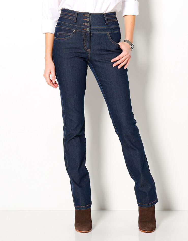 Jean taille haute coupe droite (dark blue) Jean taille haute coupe droite (dark blue)