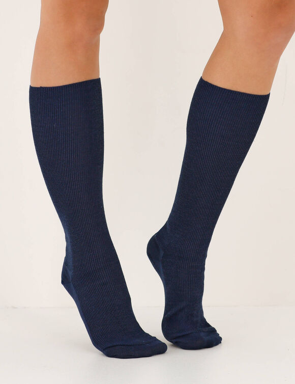 Mi-bas jambes sensibles - lot de 2 paires (bleu)