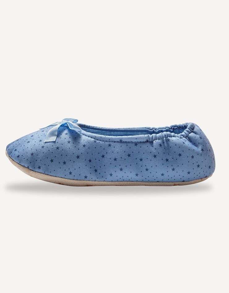 Ballerine d'intérieur imprimée "étoiles" (bleu jean) Ballerine d'intérieur imprimée "étoiles" (bleu jean)