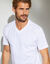 Tee-shirt col V manches courtes - lot de 3 (blanc)
