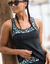 Tankini imprimé dos nageur Upala - coques amovibles (noir / turquoise)