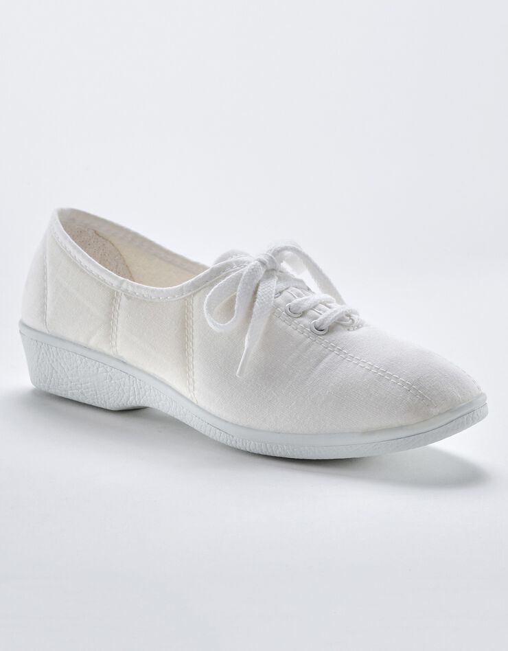 Tennis compensées à lacets (blanc) Tennis compensées à lacets (blanc)