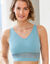 Brassière coton et dentelle (bleu gris&eacute;)