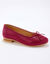 Ballerines plates confort en cuir (bordeaux)