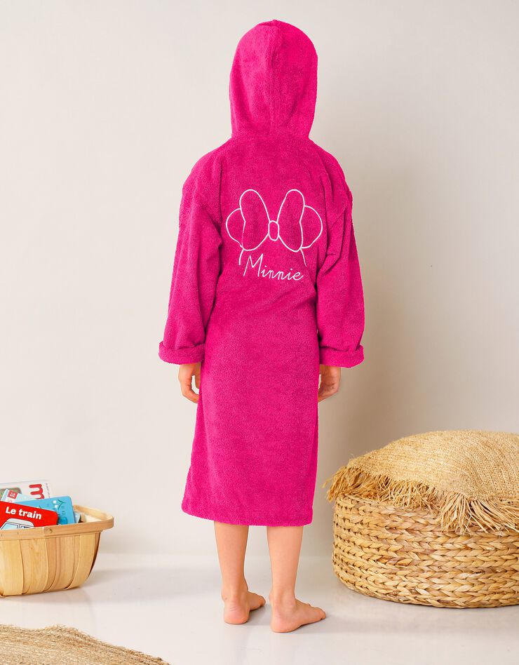 Peignoir enfant à capuche Minnie® Cœur de Disney® (fuchsia) Peignoir enfant à capuche Minnie® Cœur de Disney® (fuchsia)