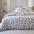 Linge de lit Petunia en coton imprimé (grège)