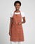 Tablier cuisine carreaux forme bavette (terracotta)
