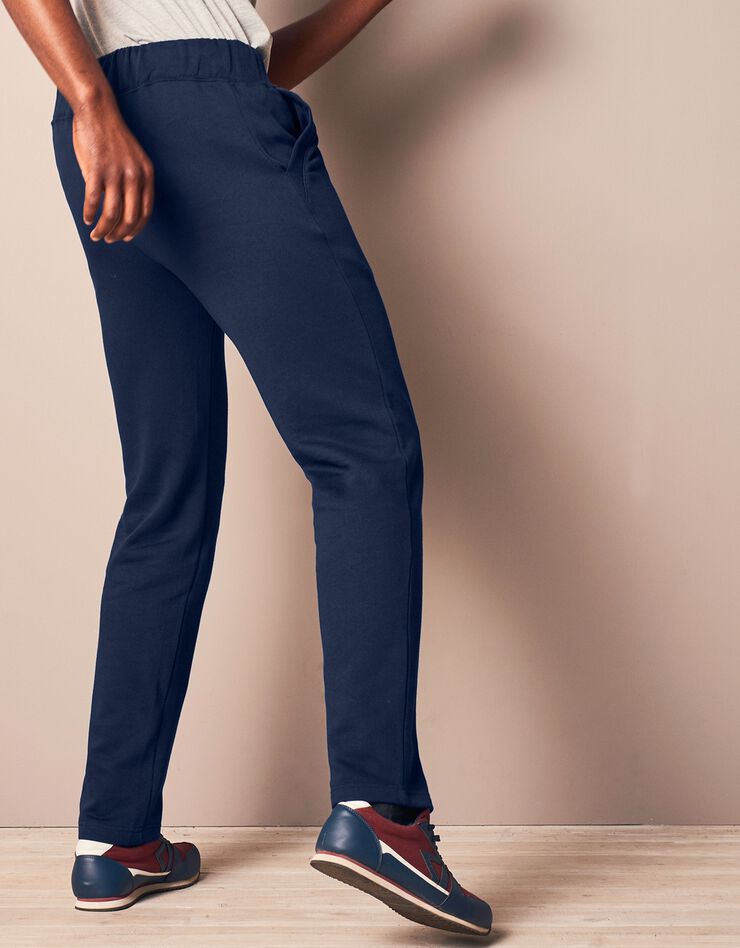 Pantalon jogging molleton bas droits (marine) Pantalon jogging molleton bas droits (marine)