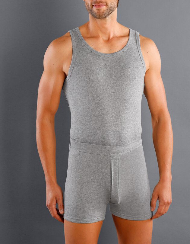 Débardeur sous-vêtement homme - lot de 3 (gris chiné)