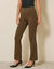 Legging bootcut uni, taille élastiquée (bronze)