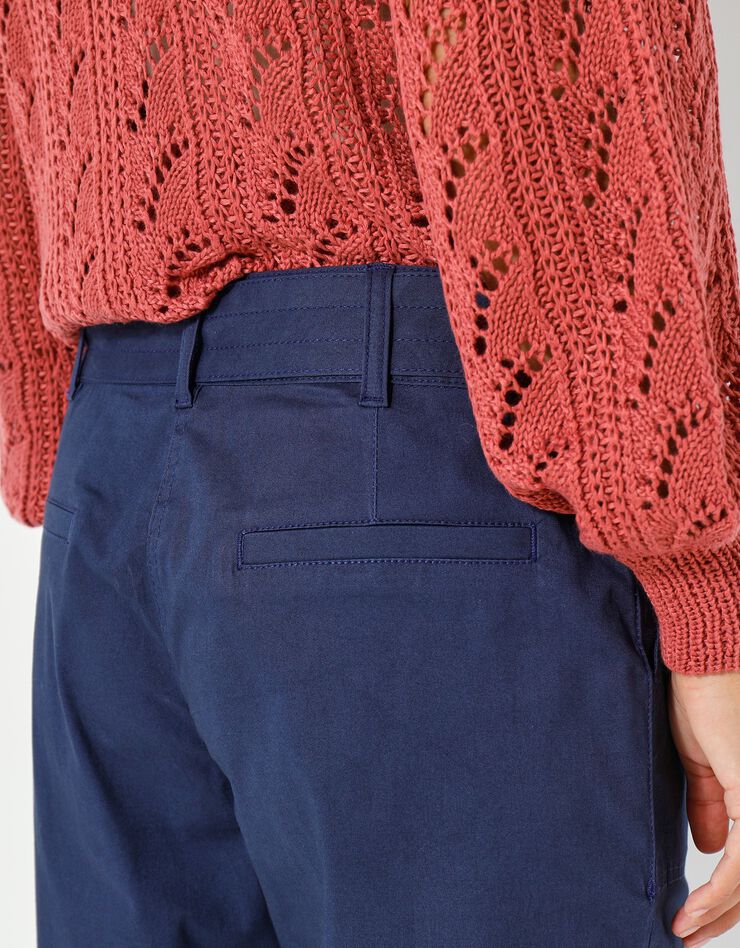 Pantalon droit ceinturé (marine) Pantalon droit ceinturé (marine)
