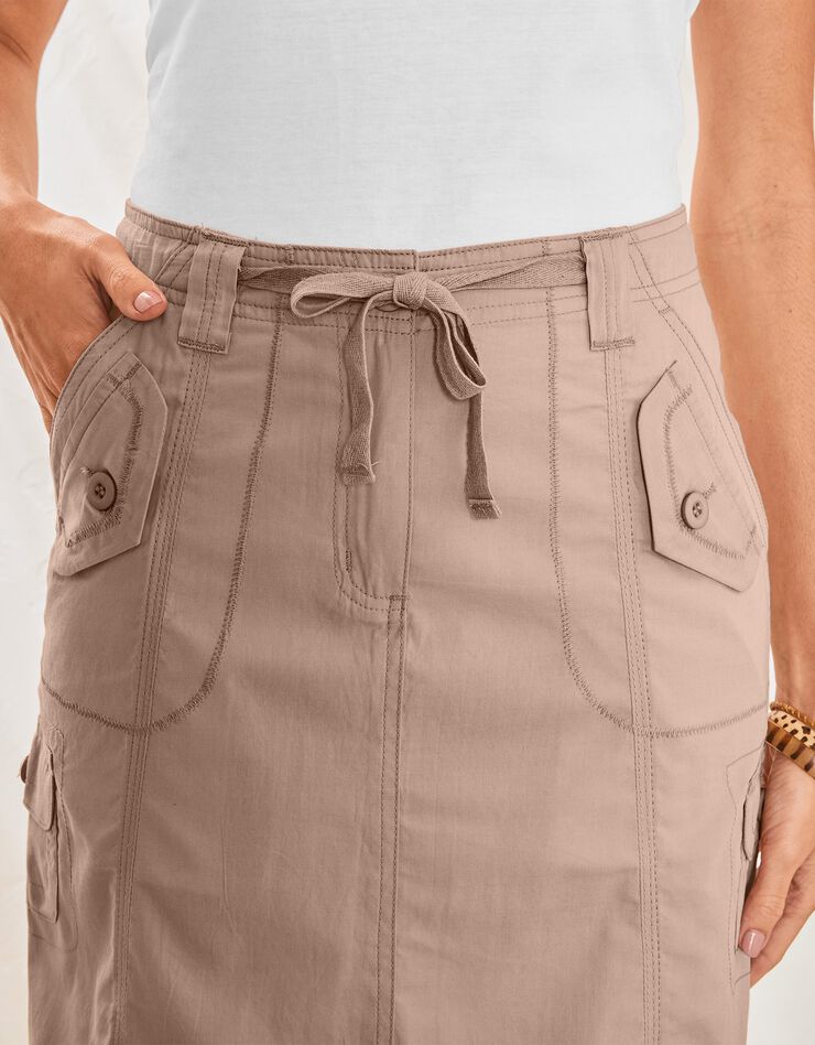 Jupe battle, popeline (taupe clair) Jupe battle, popeline (taupe clair)