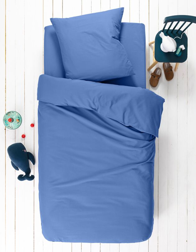 Linge de lit enfant - coton uni (bleu océan) Linge de lit enfant - coton uni (bleu océan)