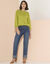 Pull col bateau manches 3/4 (vert mousse)