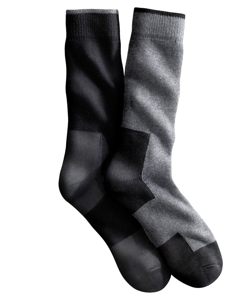 Mi-chaussettes de sécurité - lot de 2 paires (noir / gris) Mi-chaussettes de sécurité - lot de 2 paires (noir / gris)