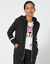 Veste bicolore zippée molleton gratté (noir / blanc)