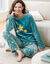 Pyjama pantalon polaire "&eacute;toiles", toucher peluche (bleu gris&eacute;)