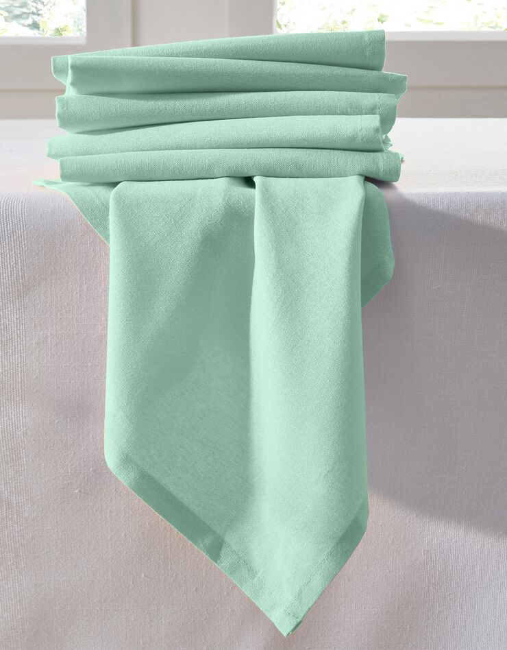 Serviette de table unie - lot de 6 (vert d'eau) Serviette de table unie - lot de 6 (vert d'eau)