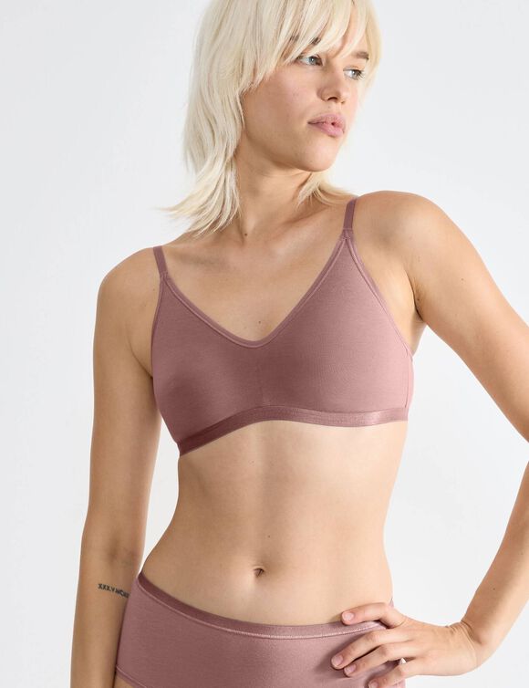 Soutien-gorge « Go Daily  Coton»  coton stretch - sans armatures (chocolat)
