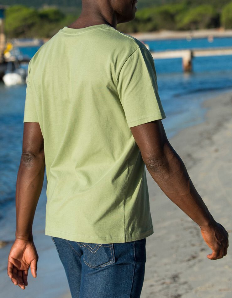 Tee-shirt col V manches courtes (vert)