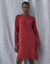Robe pull boutons   (rouge fonc&eacute;)
