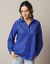 Chemisier broderie anglaise, manches longues (bleu)