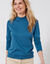 T-shirt col montant manches longues (bleu prusse)