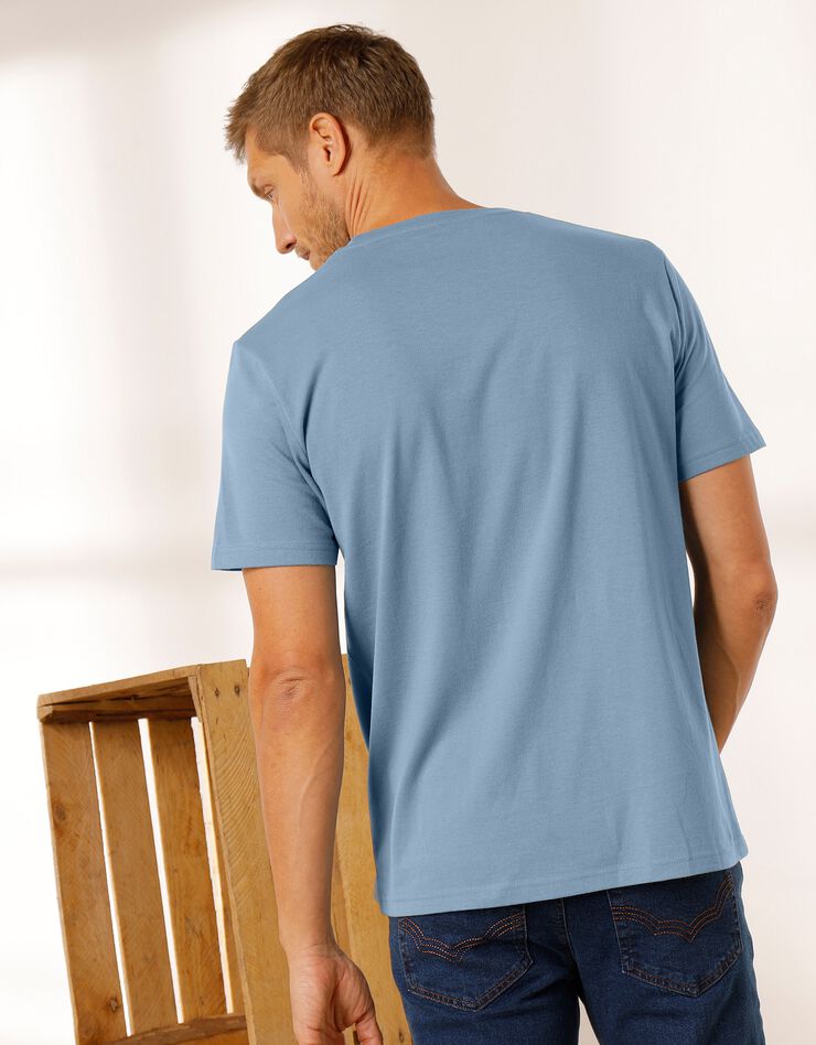 Tee-shirt rayé manches courtes (bleu) Tee-shirt rayé manches courtes (bleu)