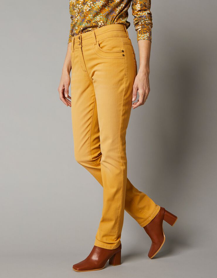 Jean coupe droite stretch couleur (miel)