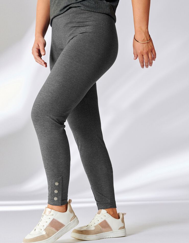 Legging chiné base pressionnée (anthracite chiné) Legging chiné base pressionnée (anthracite chiné)
