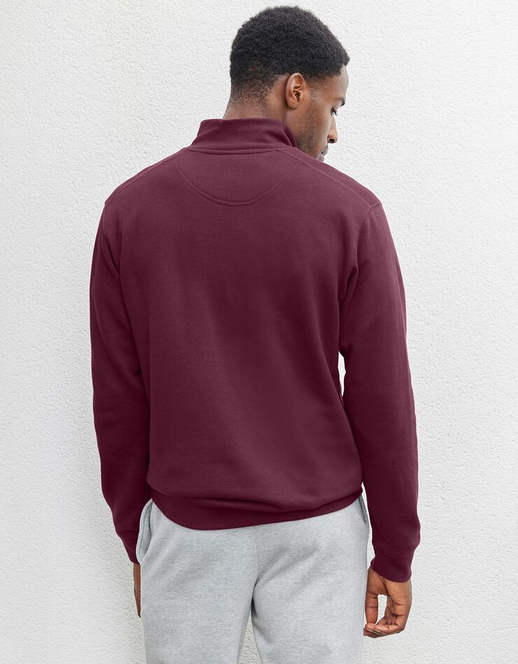 Sweat molleton col camionneur zippé (prune) Sweat molleton col camionneur zippé (prune)