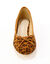 Ballerines à talons imprimées léopard. (beige / noir)