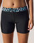Short long de bain ceinture imprim&eacute;e Upala (noir / turquoise)