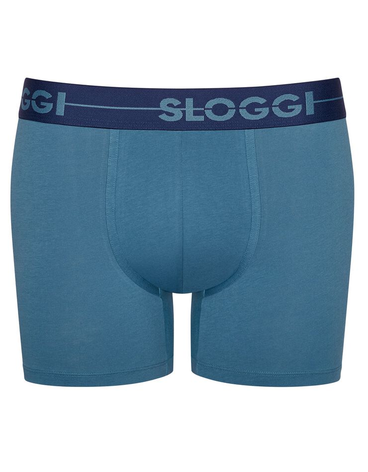 Boxer coupe short "Go"- lot de 2 (bleu + marine) Boxer coupe short "Go"- lot de 2 (bleu + marine)