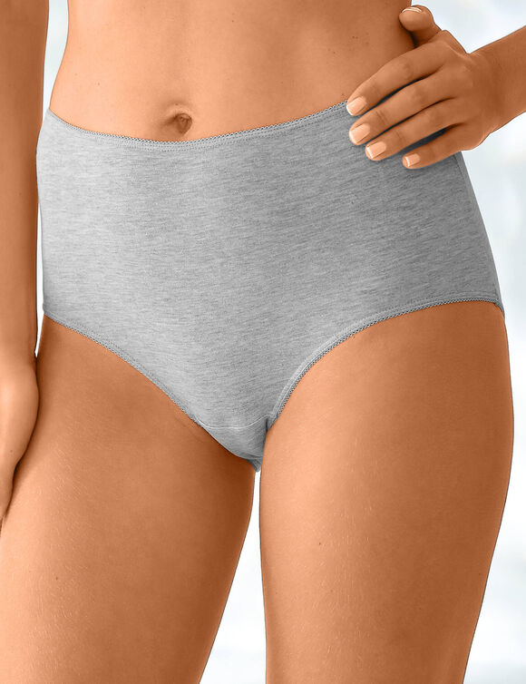 Culotte forme maxi coton stretch - Lot de 4 (gris chiné + noir)