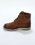 Bottines montantes à lacets cuir et velours (marron)