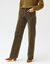 Pantalon coupe large taille haute, stature moyenne (kaki)