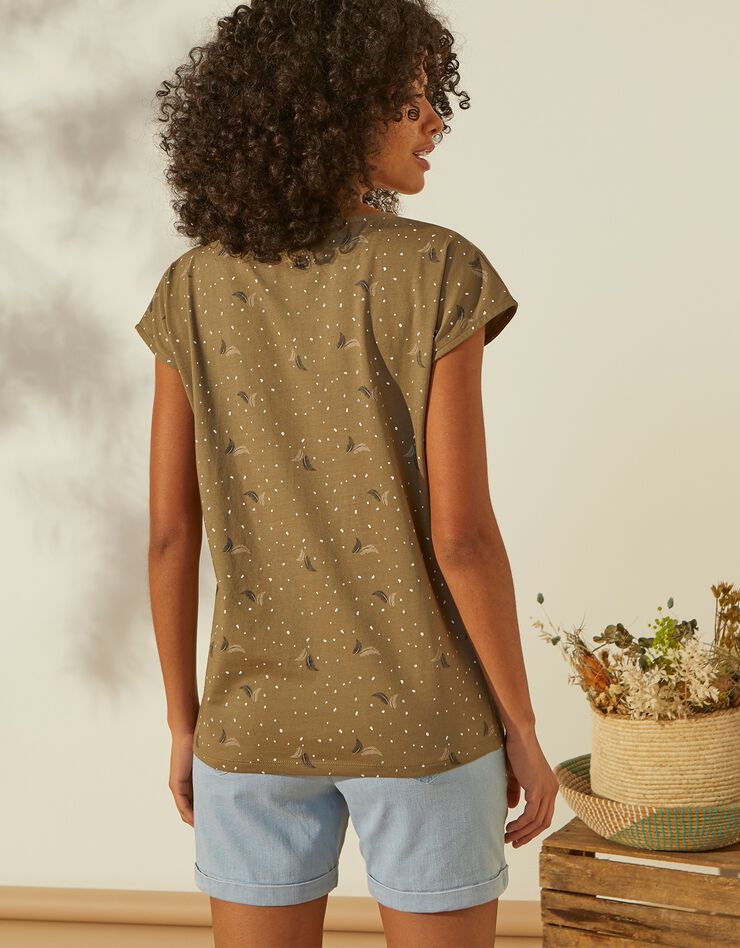 Tee-shirt imprimé - achat responsable (kaki) Tee-shirt imprimé - achat responsable (kaki)
