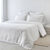 Linge de lit blanc brod&eacute; - coton 57 fils/cm&sup2; (blanc)