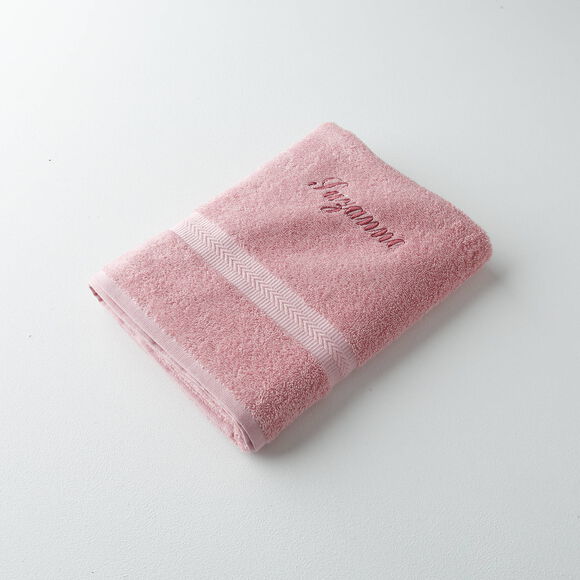 Collection serviettes de bain personnalis&eacute;es - confort moelleux 420 g/m&sup2; (rose gris&eacute;)